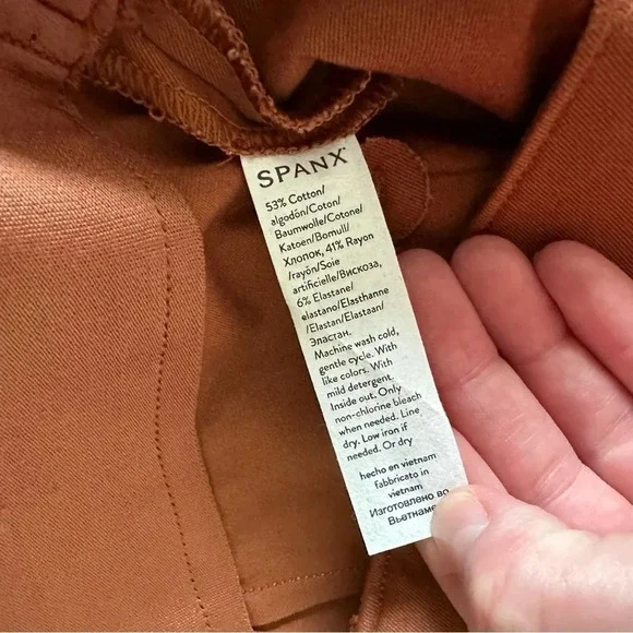 Spanx On The Go Ankle Slim Straight Pant Bronze Glow Size XL #20365R - Picture 3 of 7